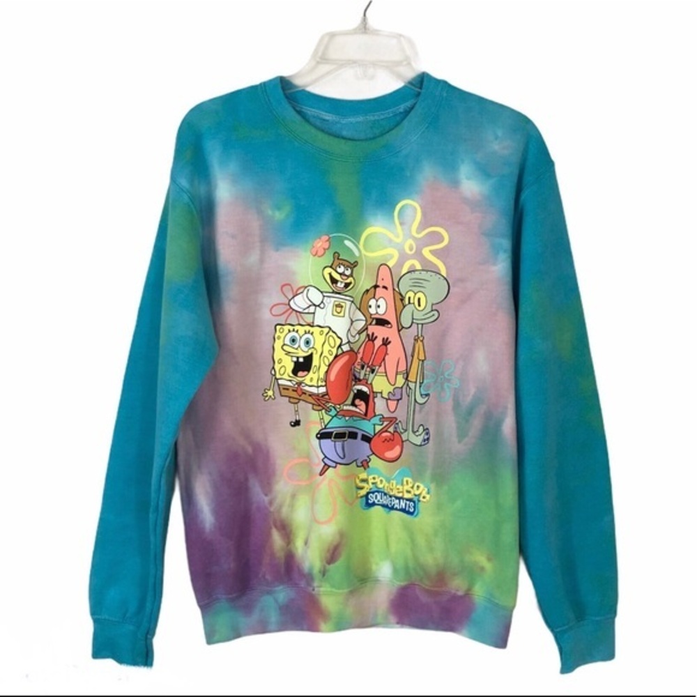 Spongebob Tye Dye Sweatshirt Check Measurements